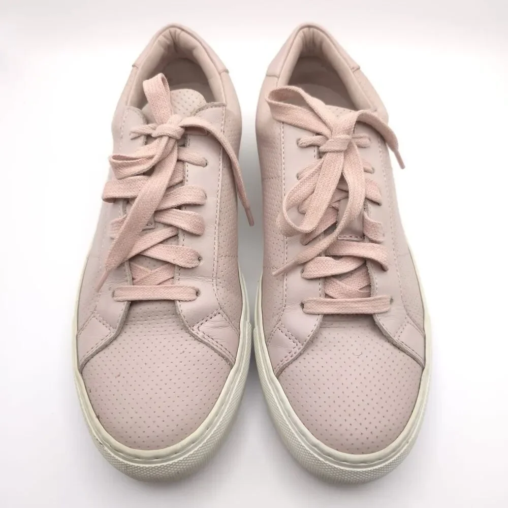 GREATS Brooklyn Size US 10 Women’s Royale Perforated Pink White Leather Sneakers